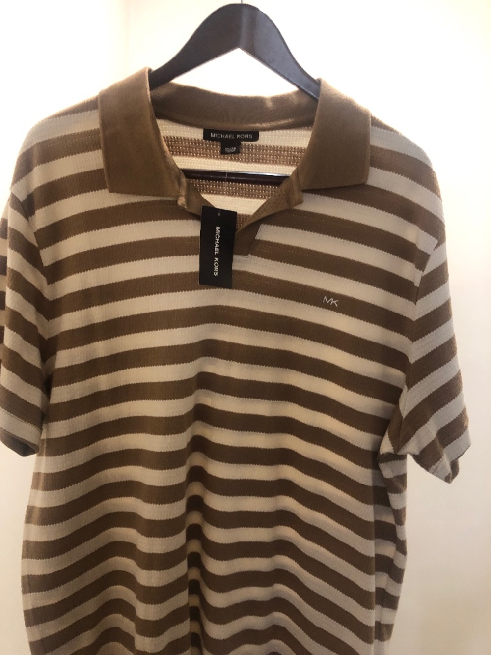 NWT 100% cotton Michael Kors striped polo